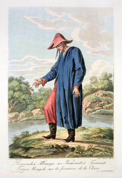 Mongolian Tartar on the Chinese Frontier, Engraved by Victor Adam and Gros by E. Karnejeff